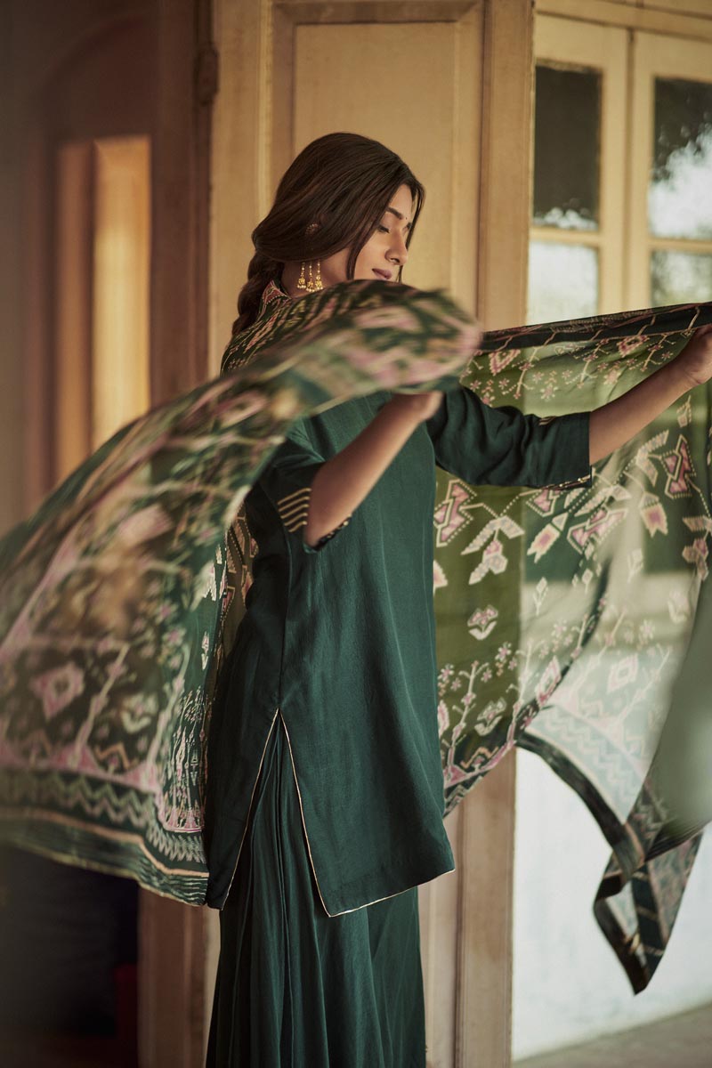 Pine Green Kurta set | TCT-721