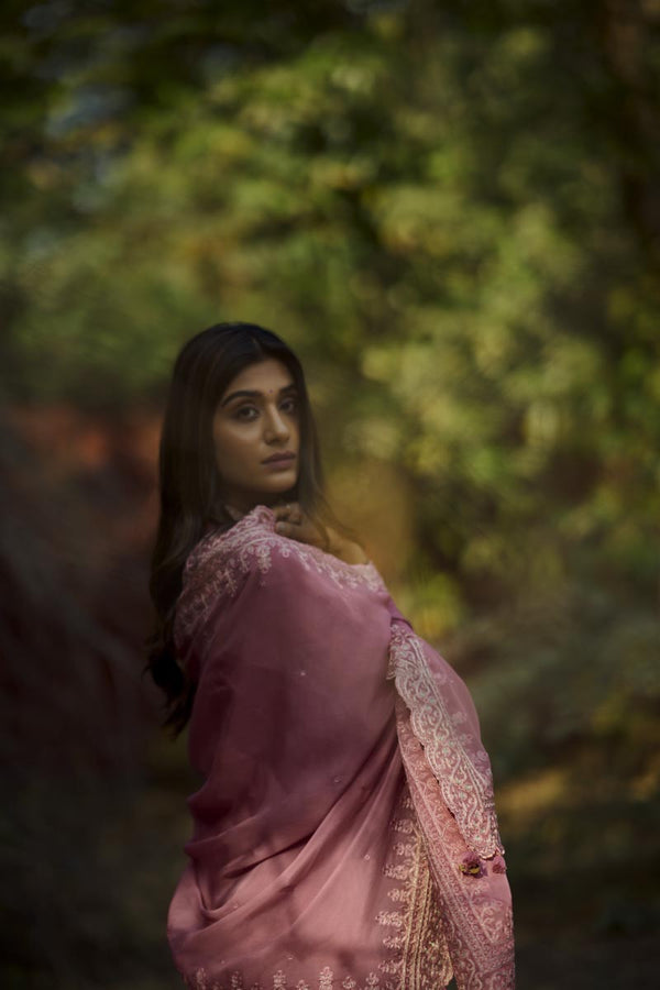 Pastel pink Gown + Dupatta | TCT-711