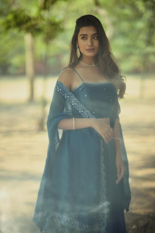 Blue 3 piece lehenga set | TCT-688
