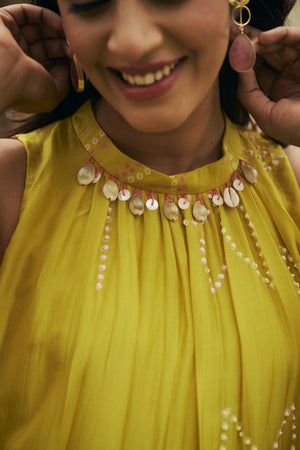 Lime Green Kurta set | TCT-804