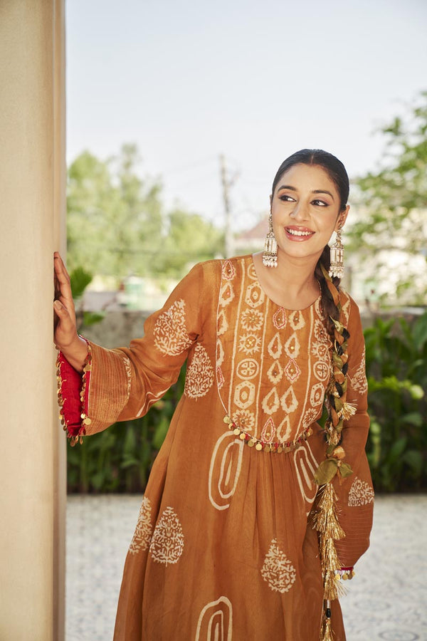 Mustard yellow yoke co-ord set | TCT-810