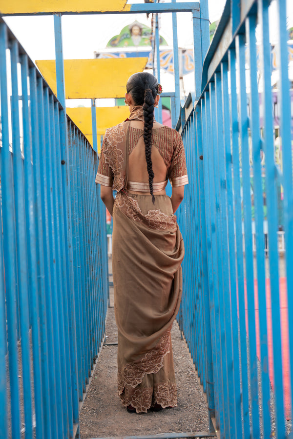 TCT-3009| Bustier and Saree