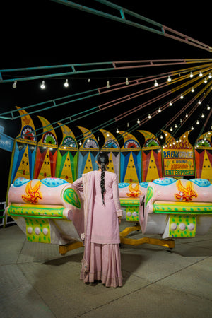 TCT-3015 | Puple Kurta paired with Flared Pants and Dupatta