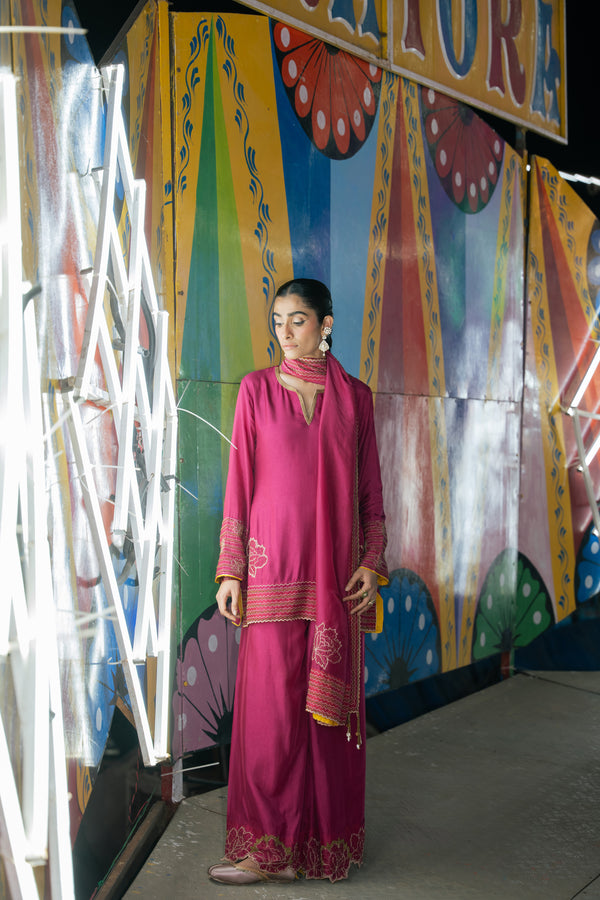 TCT-3008 | Pink Farsi Pants Kurta Set