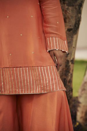 Prach V-neck kurta set | TCT-848