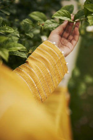 Yellow Inner + Palazzo + Jacket + dupata | TCT-844