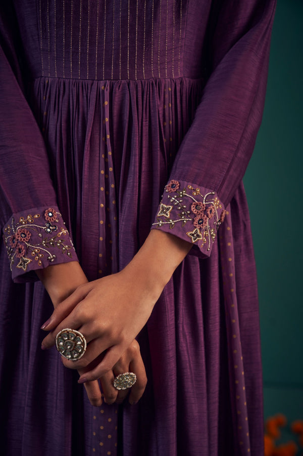Purple Anarkali and Dupatta | TCT-552