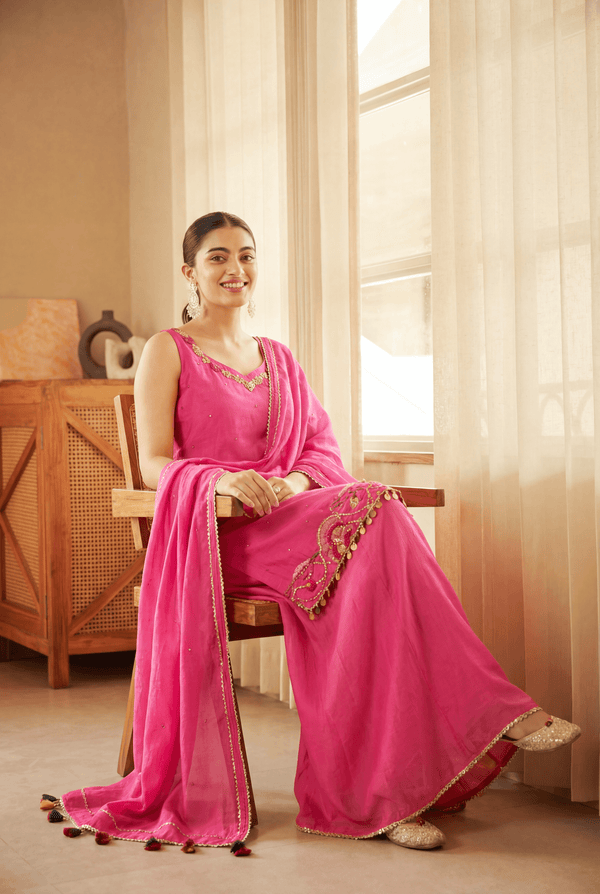 TCT-917 | Fuschia Pink kurta set