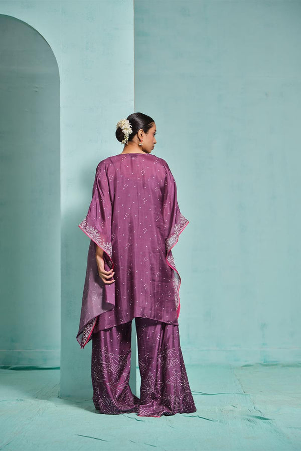 Purple Jumpsuit With Cardigan | TCT-787