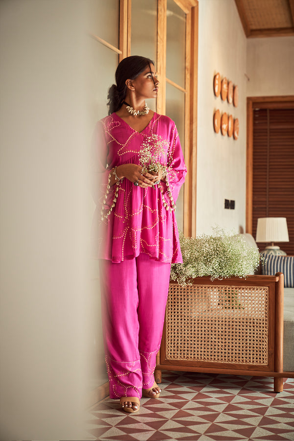 Purple Bandhani Co-ord set | TCT-647
