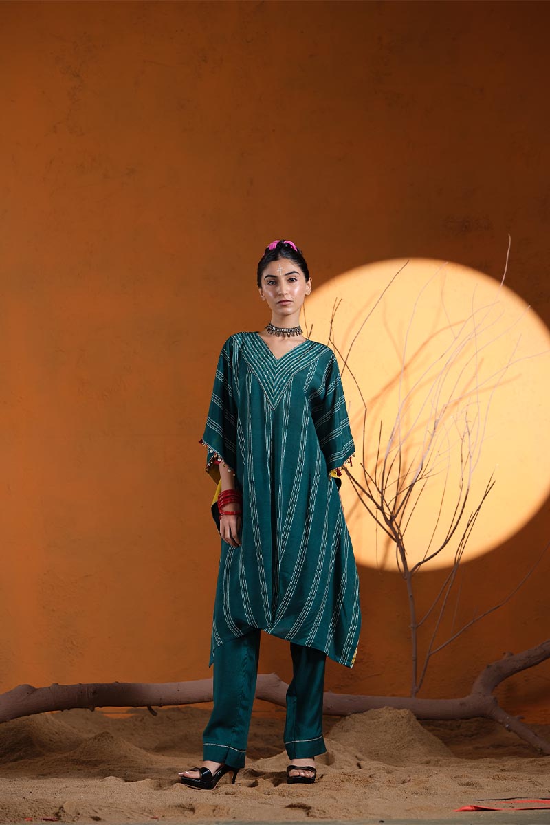 V-Neck Kaftan Co-ord set | TCT-774