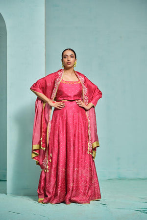 Coral Pink Lehanga Set | TCT-781