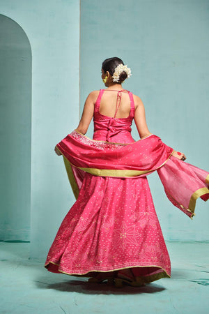 Coral Pink Lehanga Set | TCT-781